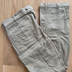 Madewell Olive 90’s Straight Cargo High Rise Jeans